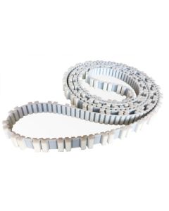 FLAT TRANSPORT BELT, WHITE