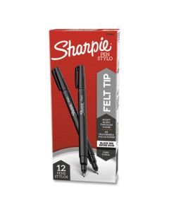 SHARPIE FINE POINT .4MM BLACK , DOZEN